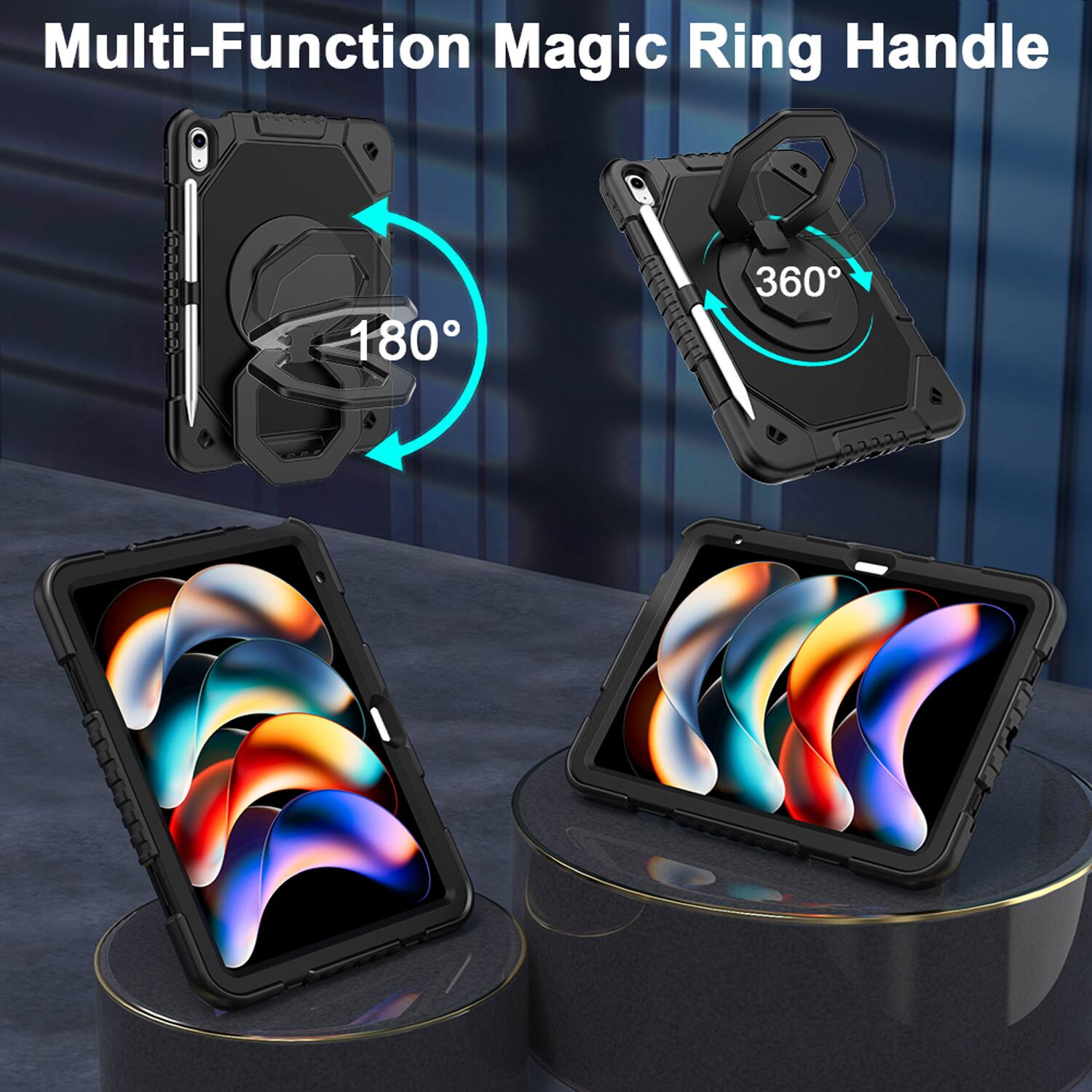 Multi-Function Magic Ring Handle

180°

360°