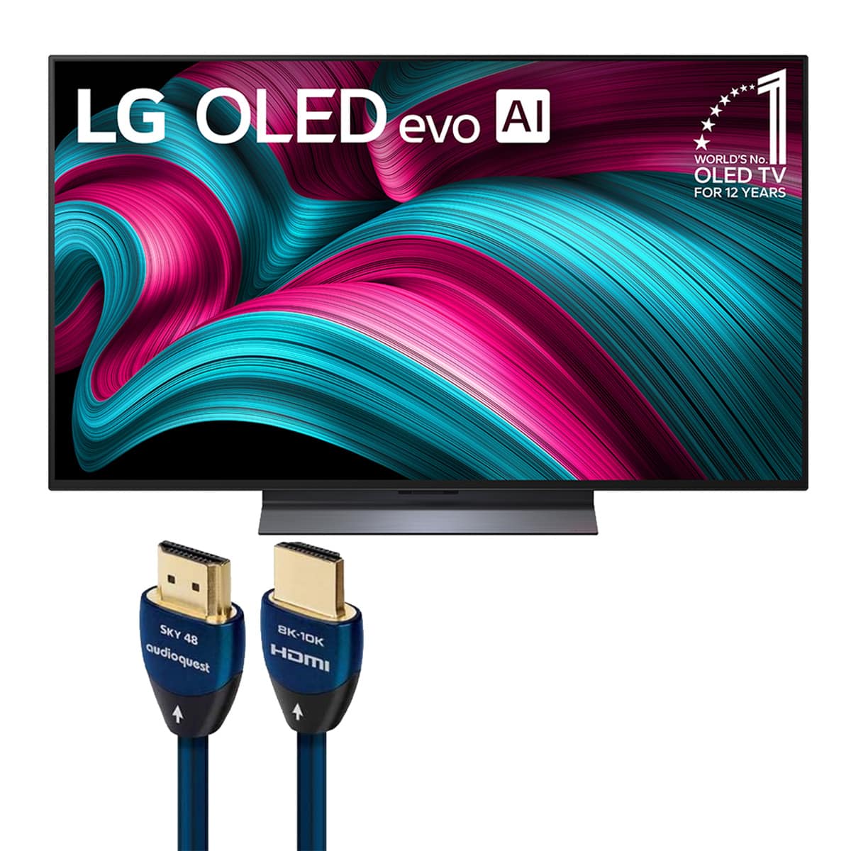 LG - OLED48C5PUA 48 Inch 4K OLED evo C5 Smart TV with AudioQuest SKY 3m HDMI Cable