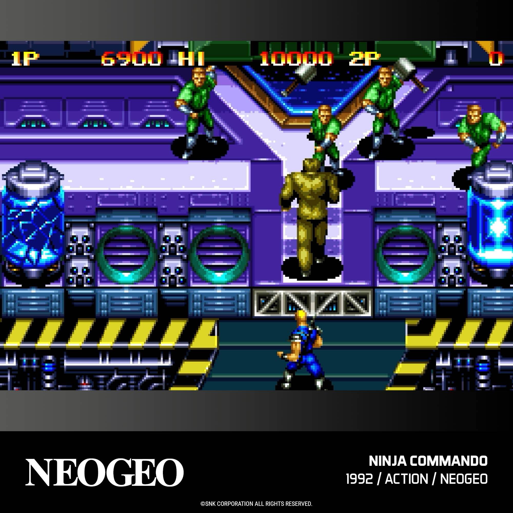 1P 6900 HI 10000 2P 0  
NINJA COMMANDO  
1992 / ACTION / NEOGEO  
© SNK CORPORATION ALL RIGHTS RESERVED.