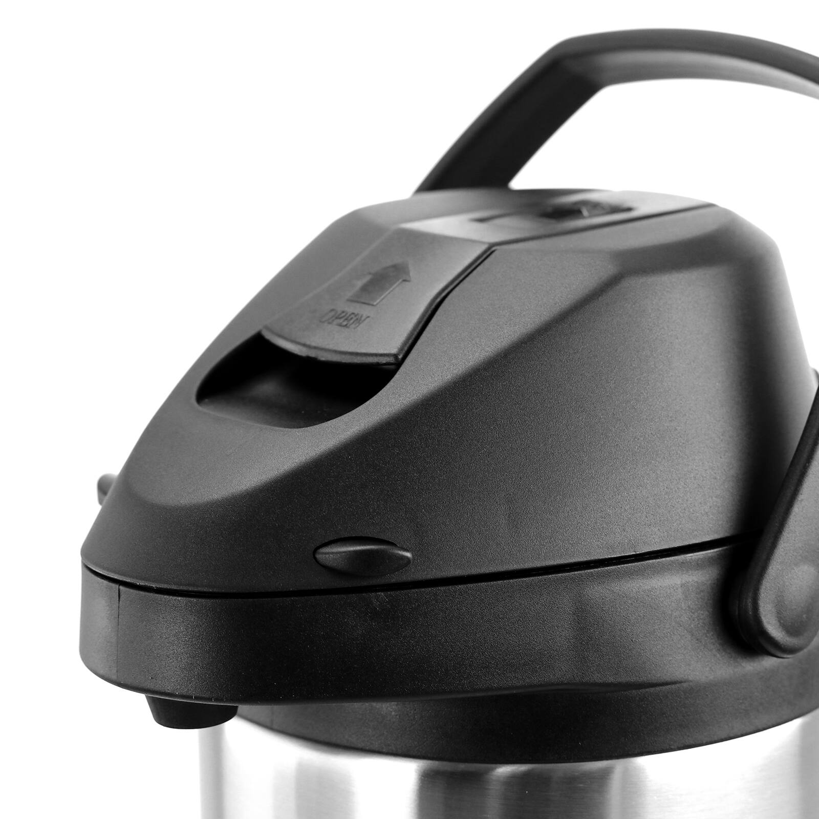 Alt View 2. MegaChef - MegaChef 5L Stainless Steel Airpot Hot Water Dispenser for Coffee and Tea - Silver and Black.