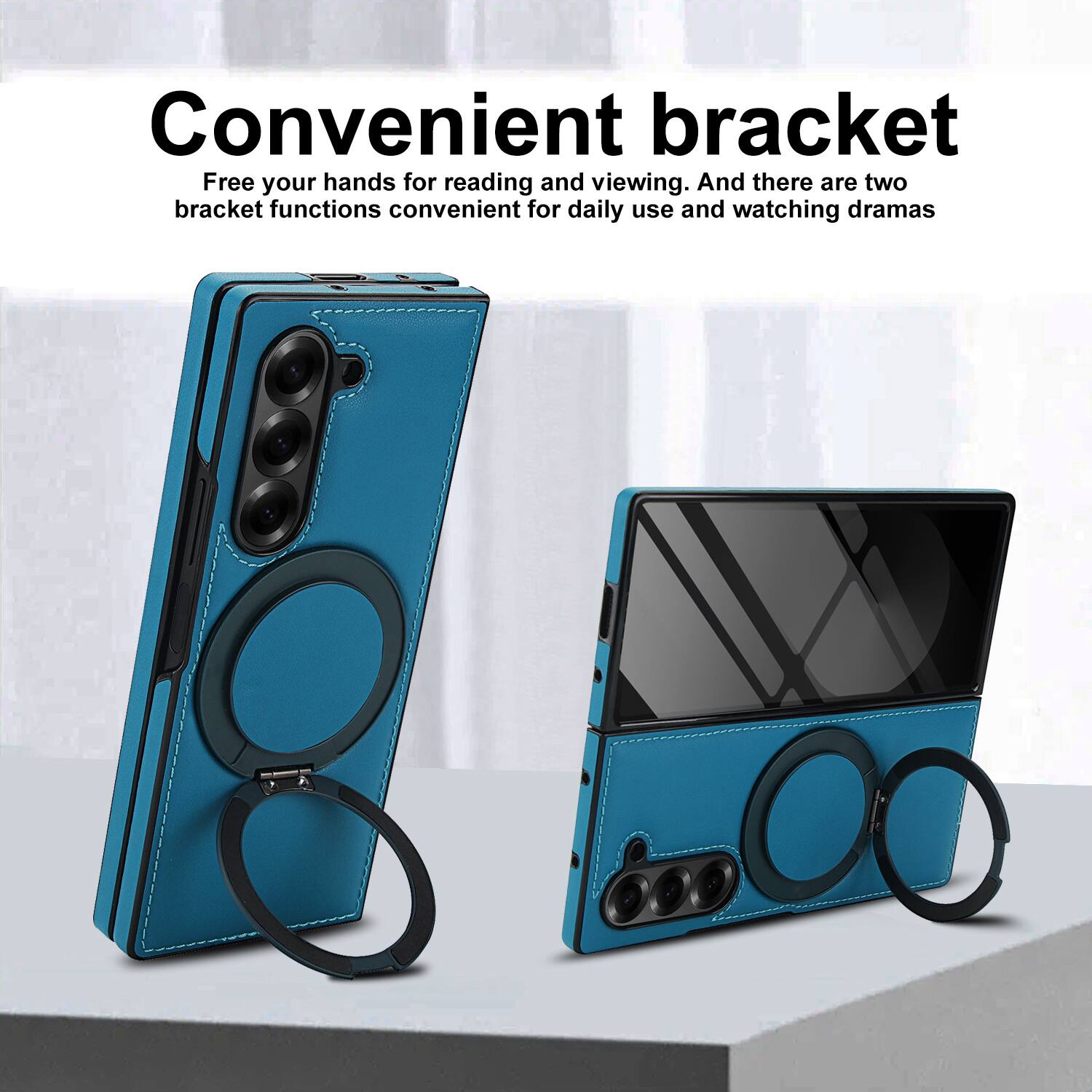 Convenient bracket  
Free your hands for reading and viewing. And there are two bracket functions convenient for daily use and watching dramas.