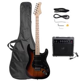 Winado - 39 Inch Electric Guitar Kit, Full-Size Beginner Solid Body SSS Pickups Guitar Kit with Gig Bag,20W Amplifier, Strap