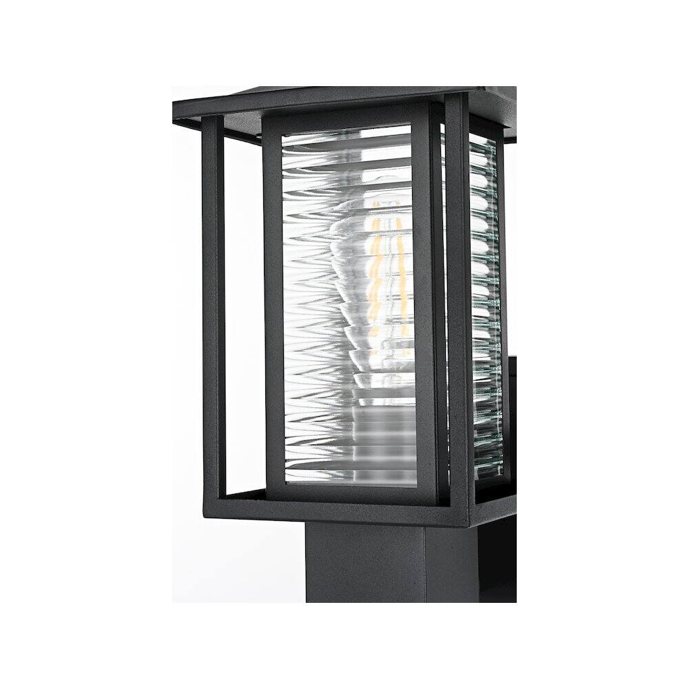 Alt View 2. Elegant Lighting - Bouvier 7 inch Outdoor Pendant in Black - Black.