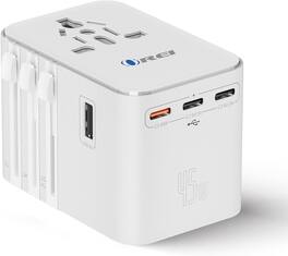 Orei - Universal Travel Adapter – All-in-One Worldwide (M8 - White