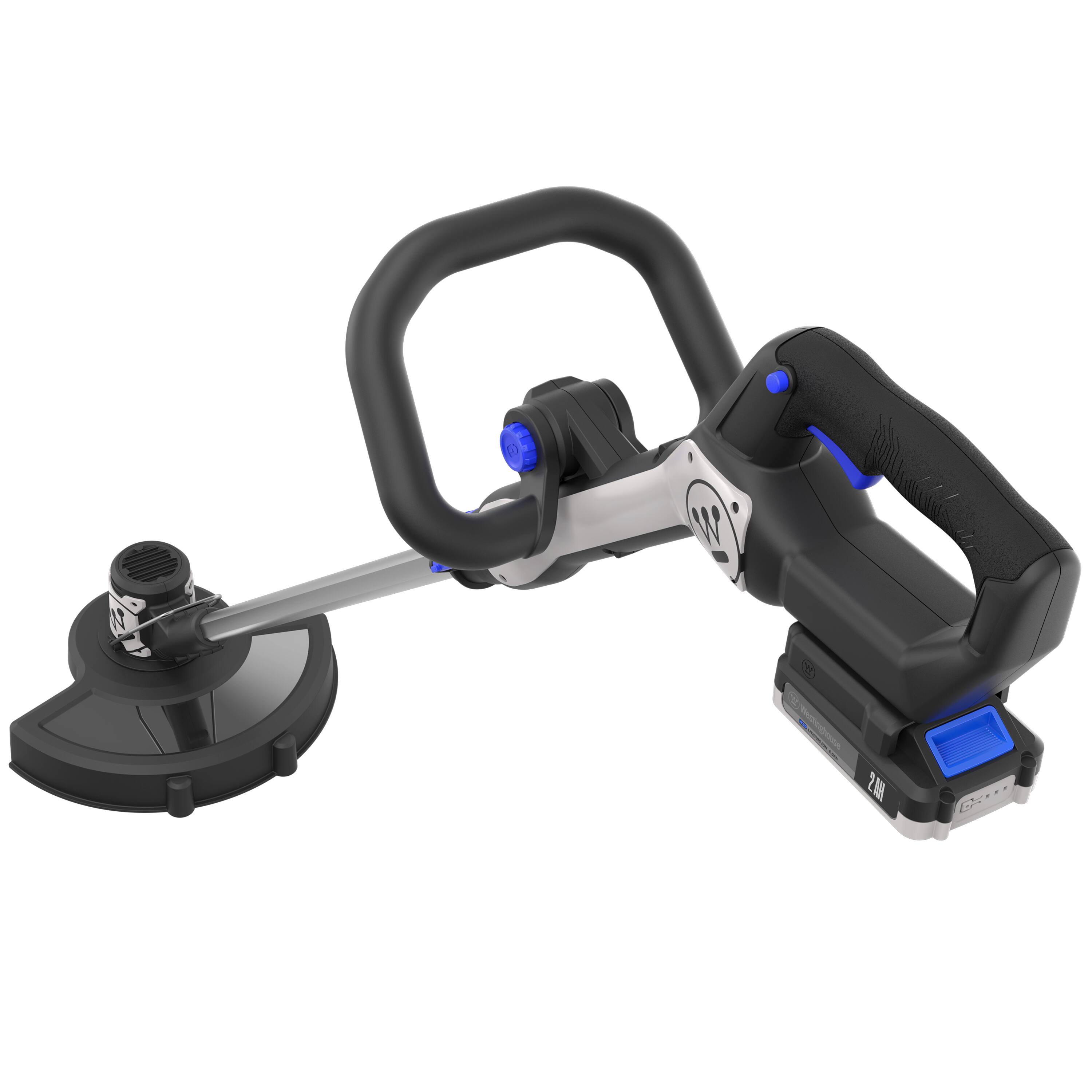 Alt View 6. Westinghouse - 20V 2-in-1 Cordless String Trimmer and Edger, 12 Inch Cutting Path with 2.0Ah Battery and Charger - Black.