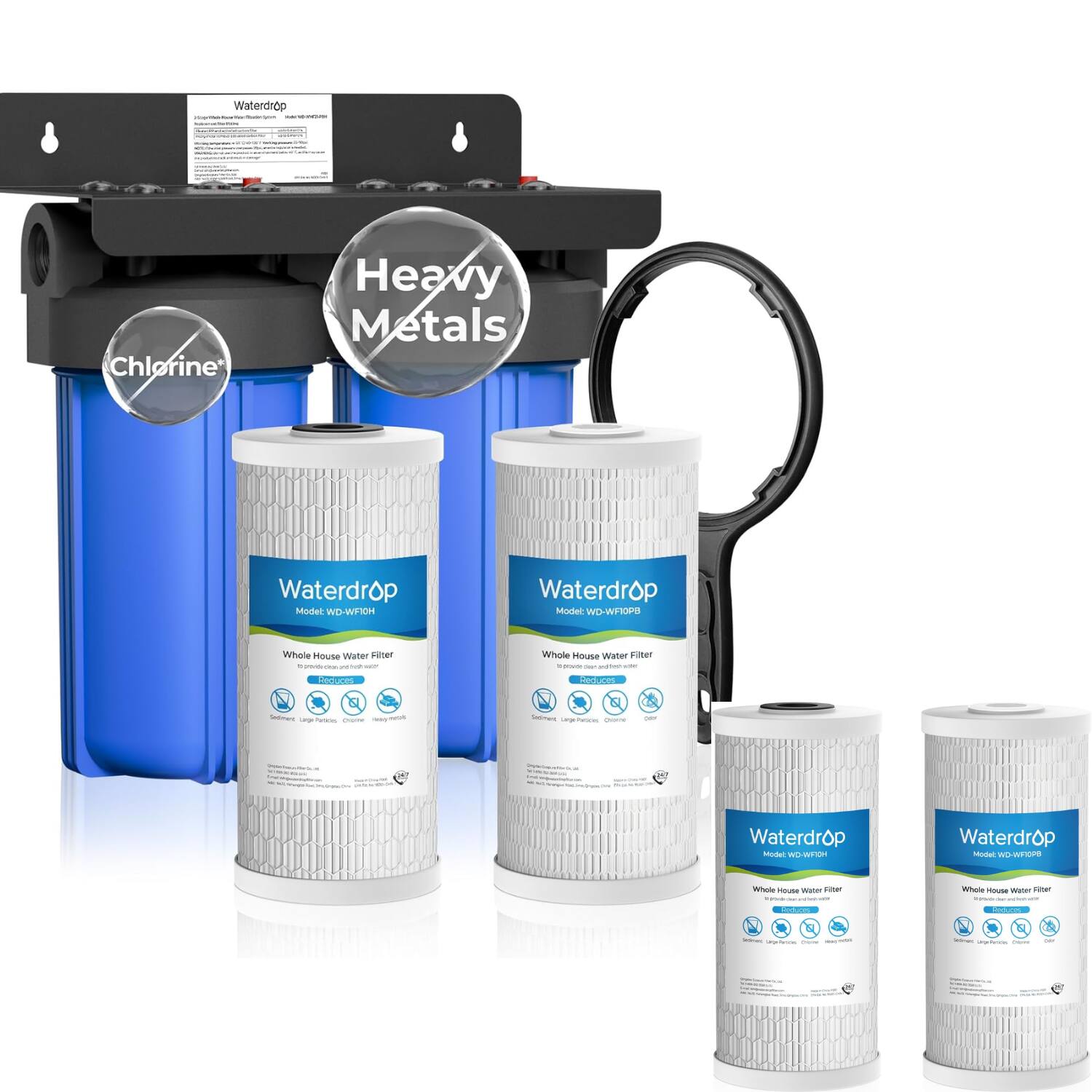 Waterdrop Chlorine Heavy Metals Waterdrop Model WD-WFICH Waterdrop Model WOWFTOP Whole House Water Filter - I - - - - Whole House Water Filter - - - - Aadiaa adiao - Intitad - - - - & ite - Cec | - Waterdrop - ws SFS Waterdrop Me - WFTOP nd - - - : - - 1 Whole House Water - - - - - - - R - : | I  - -o | - - - d d -