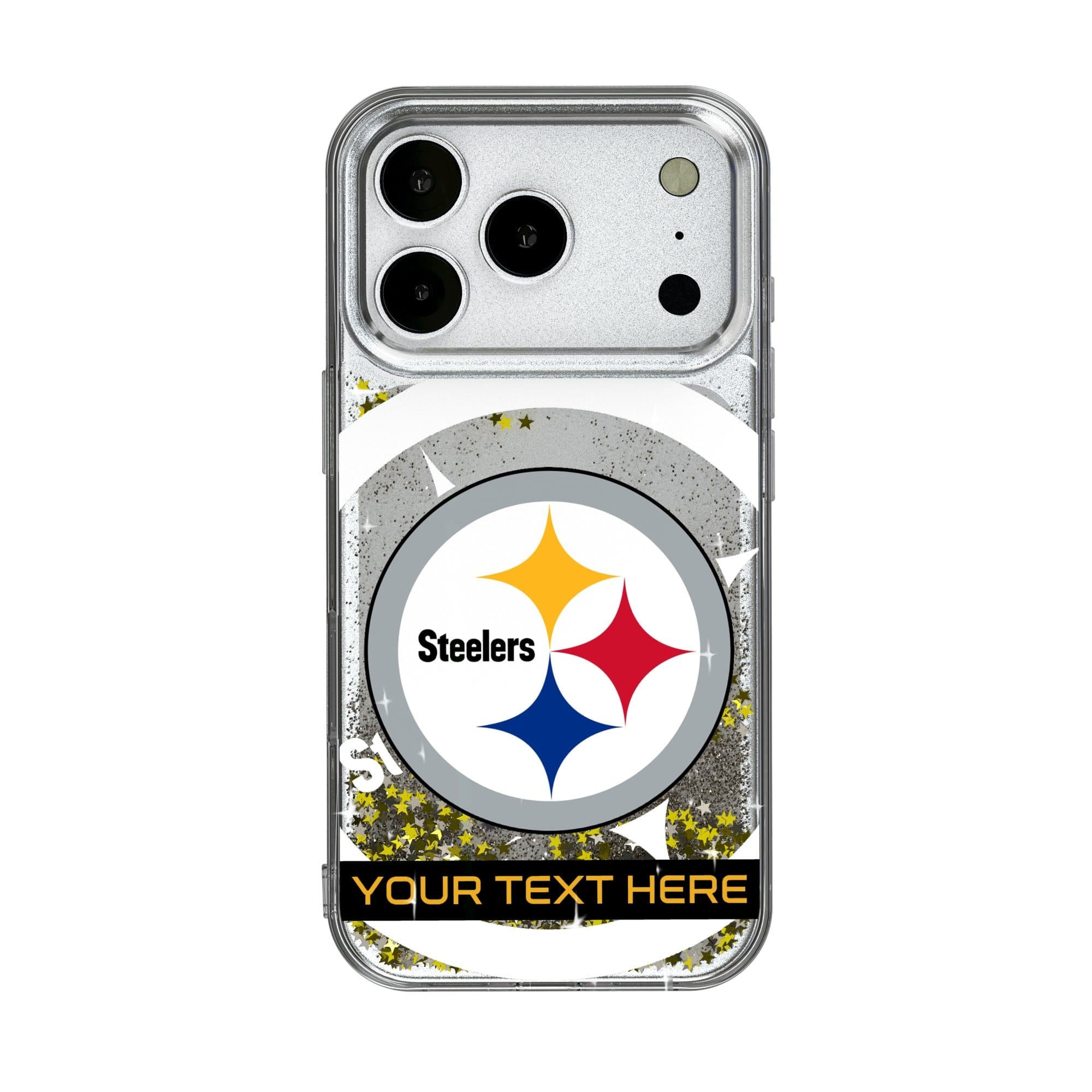 Keyscaper - NFL - Pittsburgh Steelers Personalized Tilt Design iPhone Glitter Phone Case - 14 - Multicolor price history on PriceWatchPro