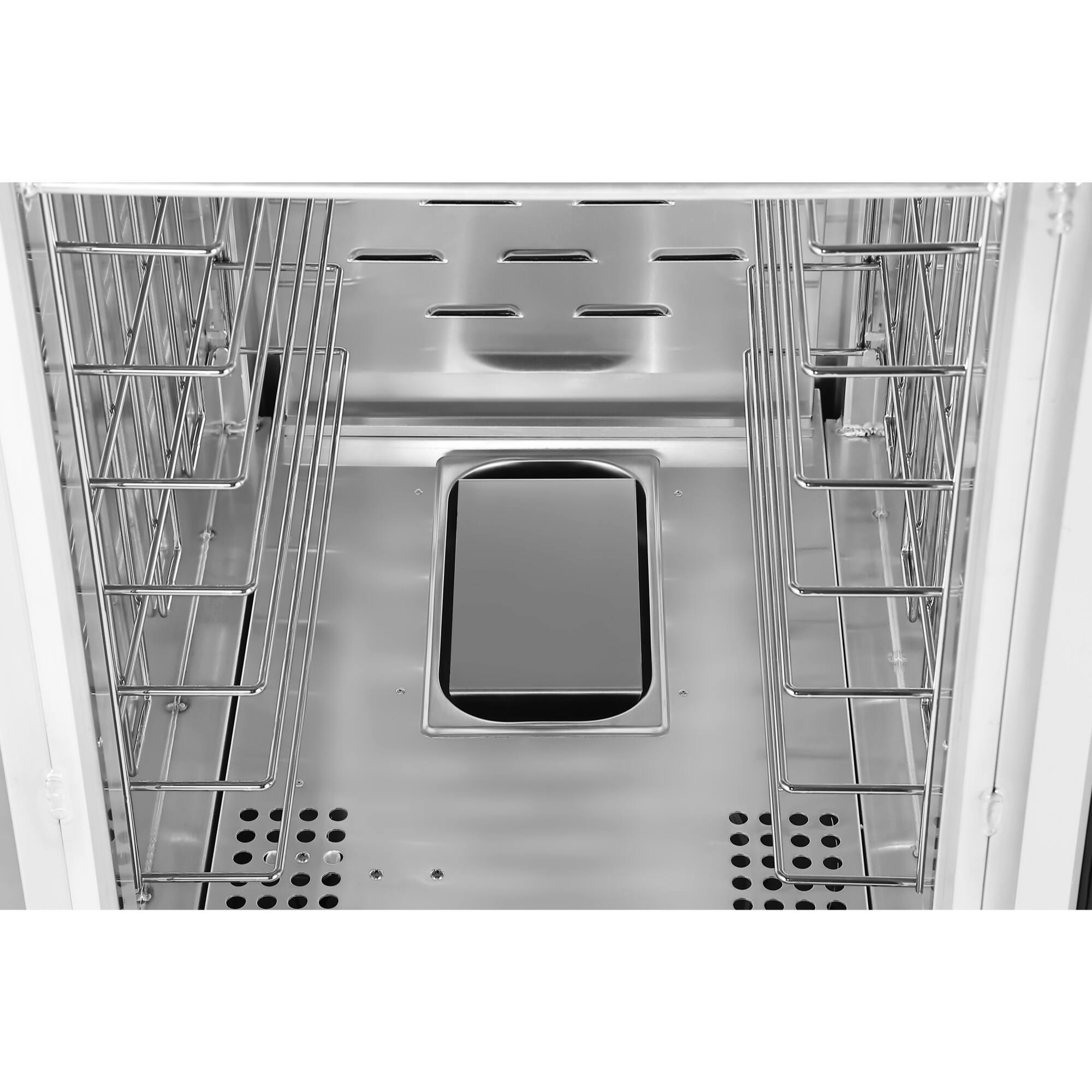 Alt View 6. Koolmore - 33 in. Commercial Insulated Heated Holding/Proofing Cabinet with Glass Door and Wire Racks in Silver KM-CHP36-WIGL - Silver.