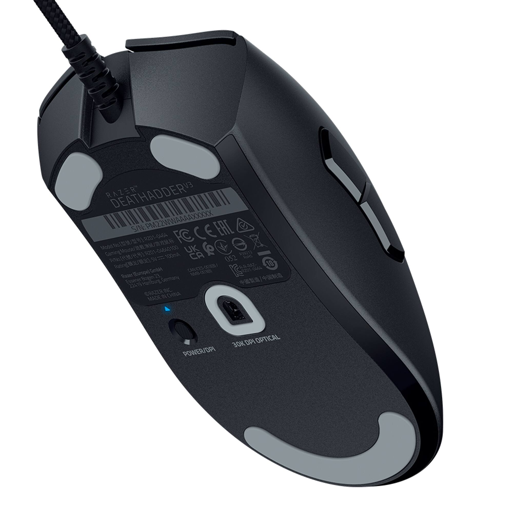 Alt View 15. Razer - Razer DeathAdder V3 Lightweight Optical Gaming Mouse with 8K Hz HyperPolling Technology - Black.