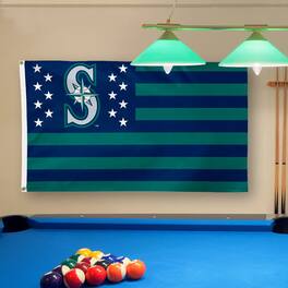 WinCraft - Seattle Mariners Deluxe Stars & Stripes 3' x 5' Flag - Multicolor