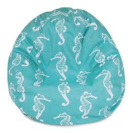Majestic Home - Small Bean Bag Sea Horse Teal - Blue