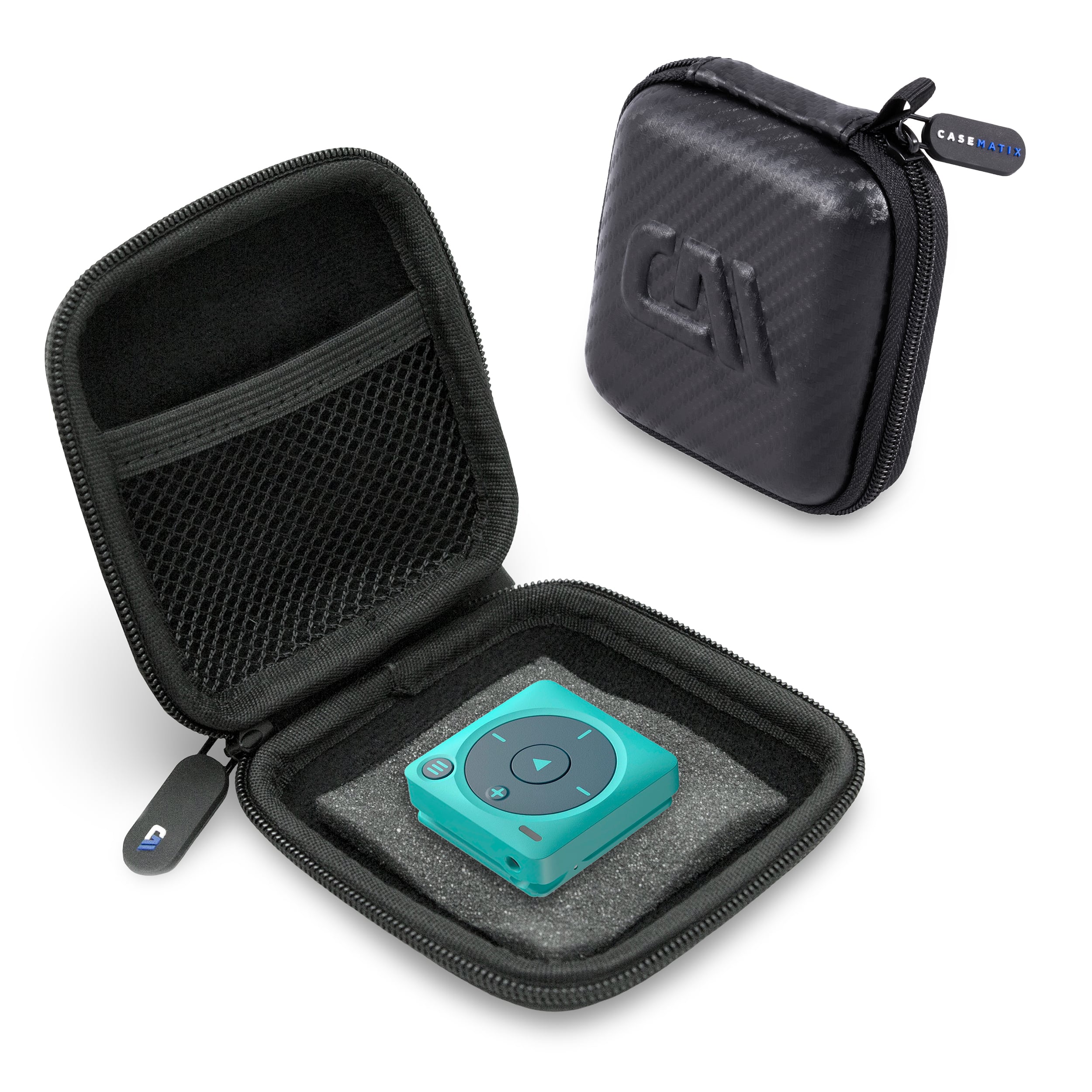 CASEMATIX - Carry Case for Mighty 3 Spotify & Amazon Music Player – Hard Shell Travel Case for Portable Offline Music Player - Black