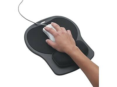 Alt View 3. Fellowes - Easy Glide Gel Mouse Pad/Wrist Rest Combo, Non-Skid Base, Black - Black.