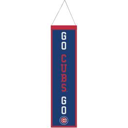 WinCraft - Chicago Cubs 8" x 32" Slogan Wool Banner - Multicolor
