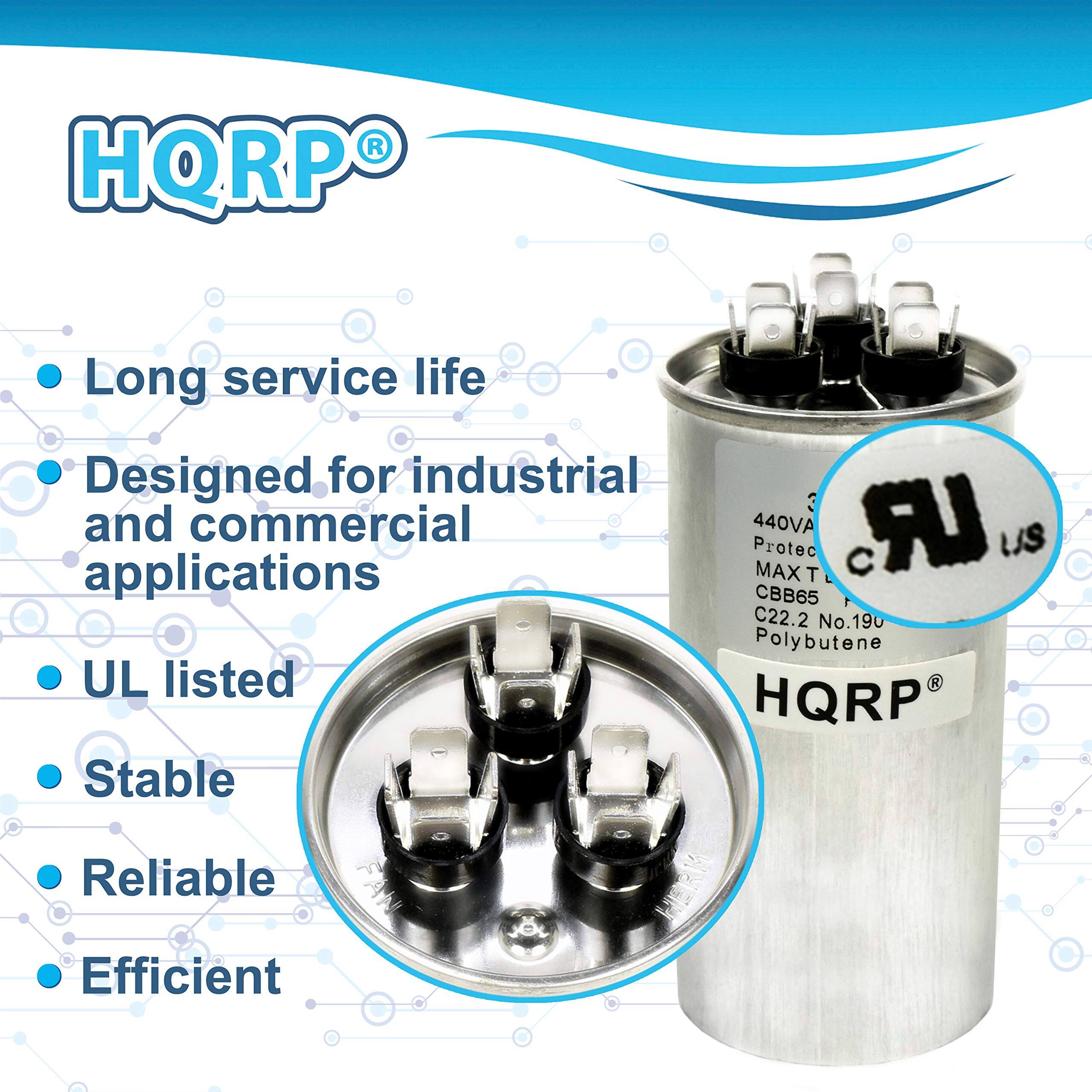 HQRP®

- Long service life
- Designed for industrial and commercial applications
- UL listed
- Stable
- Reliable
- Efficient

440VA  
MAX T  
CBB65  
C22.2 No.190  
Polybutene  
UL listed  

HQRP®