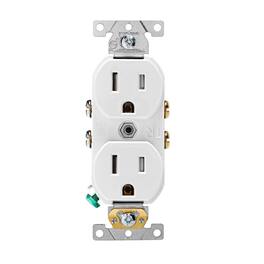 Leviton - 15 amps 125 V Duplex Outlet 5-15R 1 pk - White