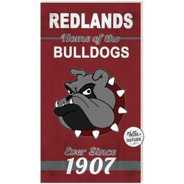Jardine - University of Redlands Bulldogs 11" x 20" Indoor/Outdoor Home Of The Sign - Maroon