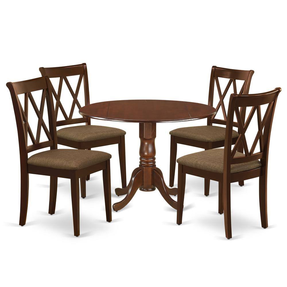 Back. East West Furniture - Dining Room Set Mahogany - Mahogany.