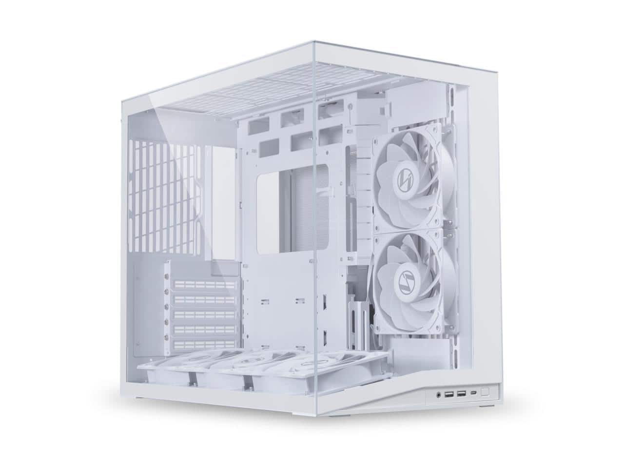 Lian Li - O11D MINI V2 Flow | Compact ATX Mid-Tower Case | Panoramic View | 5 x 120mm Fans | White (O11DMIV2FW) - White