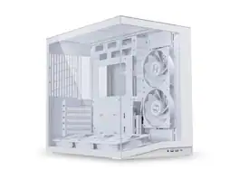 Lian Li - O11D MINI V2 Flow | Compact ATX Mid-Tower | Panoramic View | 5 x 120mm Fans | White (O11DMIV2FW) - White