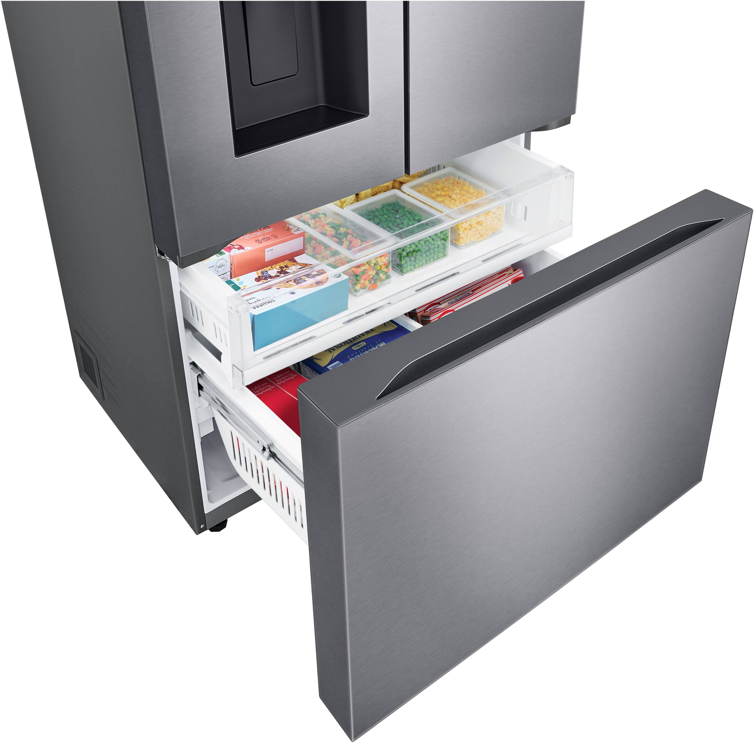 Alt View 22. LG - Counter-Depth MAX 25.5 Cu. Ft. French Door Smart Refrigerator with Ice Plus - PrintProof Noble Steel.