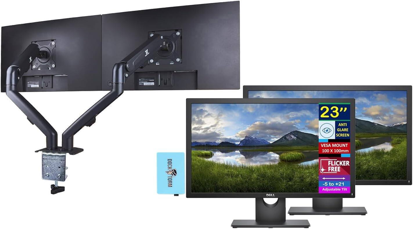 23" Anti Glare Screen Dock  
Keeto Torm  
VESA Mount 100 x 100mm  
Flicker Free  
-5 to +21 Adjustable Tilt