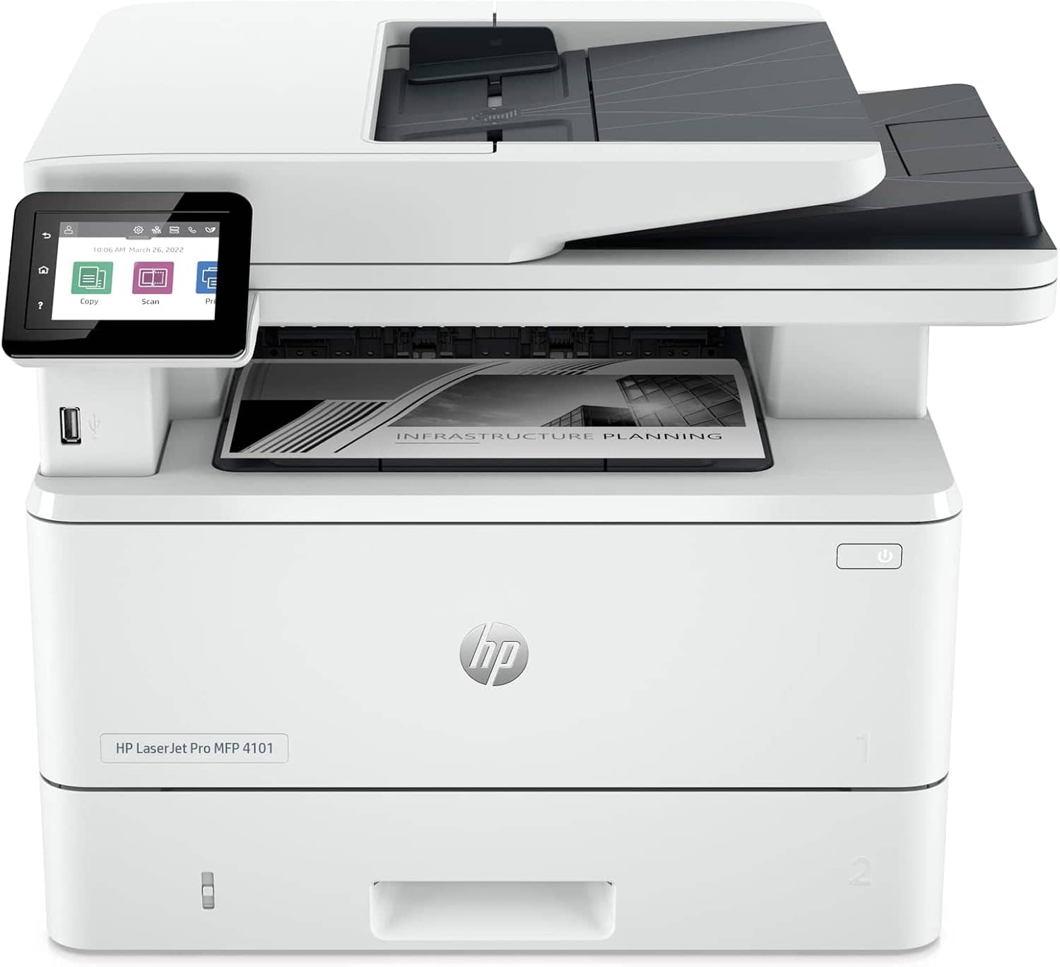 HP Refurbished Excellent LaserJet Pro MFP 4101fdw Wireless Black