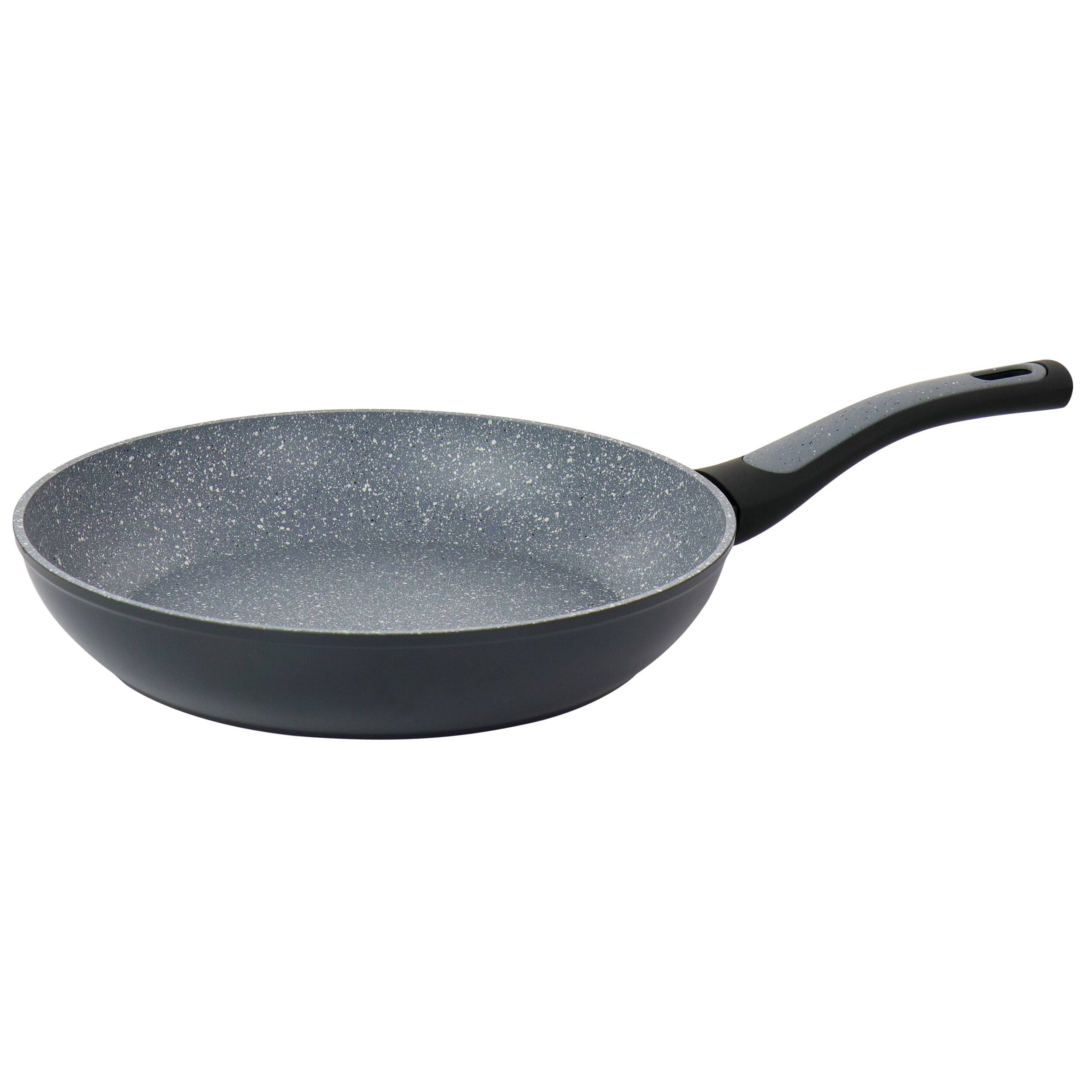 Front. Oster - Oster Bastone 10 Inch Aluminum Nonstick Frying Pan in Speckled Gray - Gray.