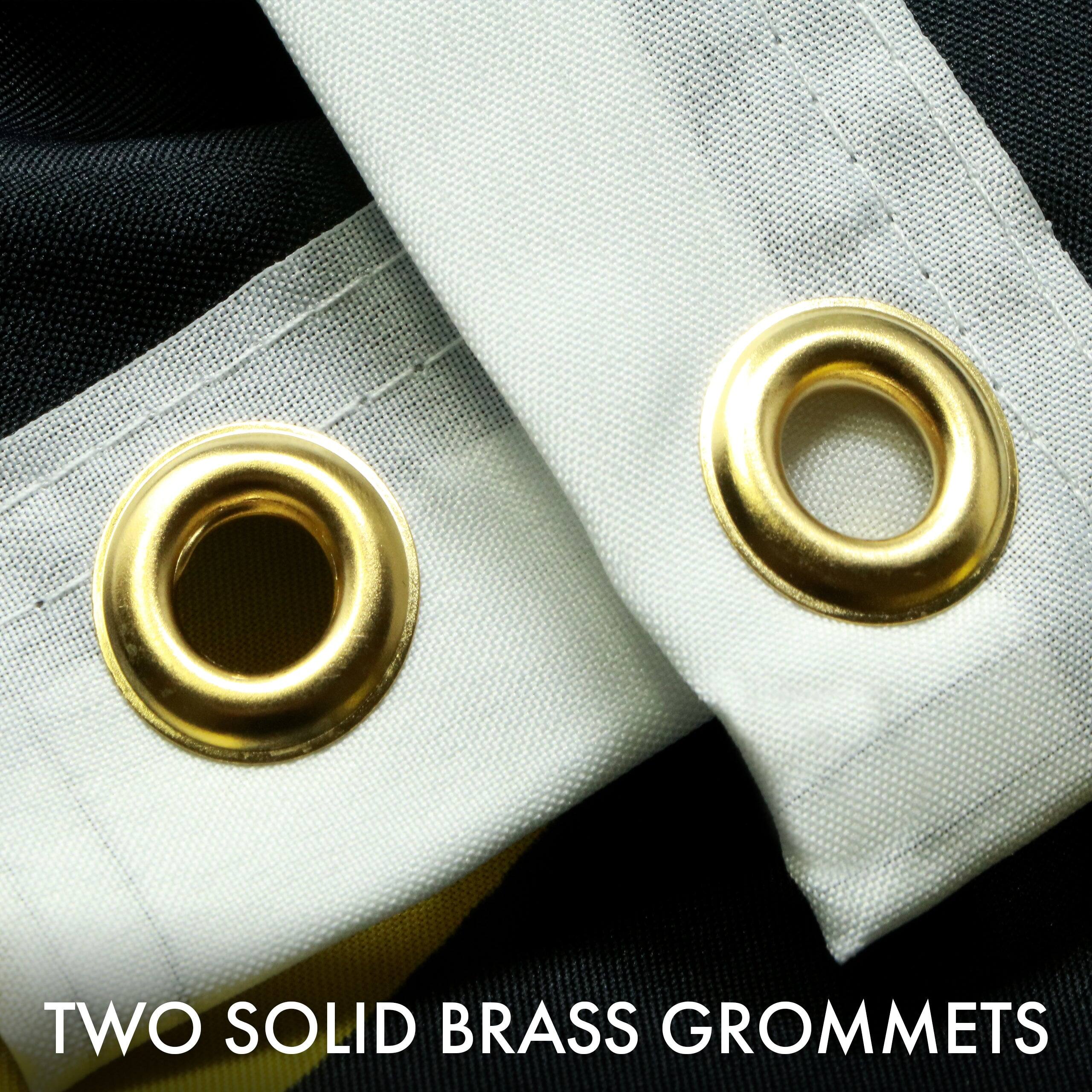 TWO SOLID BRASS GROMMETS