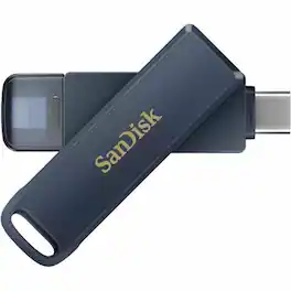 SANDISK - Phone Drive for iPhone - 64GB - 64 GB - Lightning, USB 3.2 (Gen 1) Type C - 90 MB/s Read Speed - 10 MB/s Write - Metallic