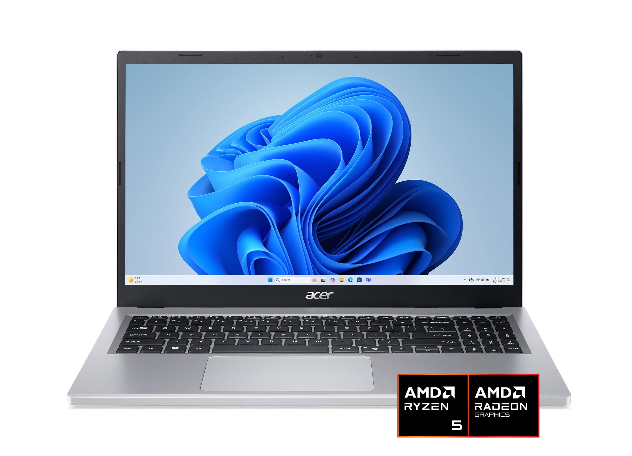 Acer - Aspire Go 15 Laptop - 15.6" Full HD IPS Display 2k - AMD Ryzen 5 40 2025 - 8GB Memory - 512GB Storage - Pure Silver