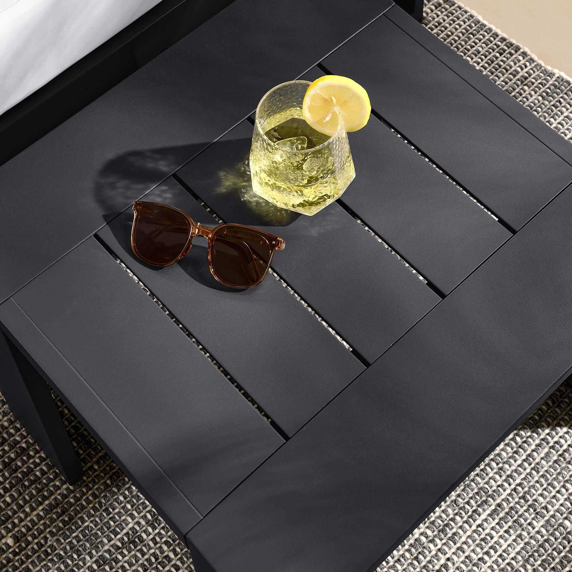 Alt View 1. Modway - Tahoe Outdoor Patio Powder-Coated Aluminum End Table by Modway - Gray.