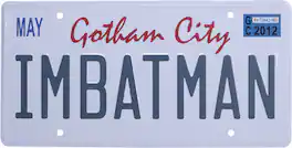 PopMarket - DC Batman - Tin Sign - Number Plate - COLLECTIBLES - Multicolor