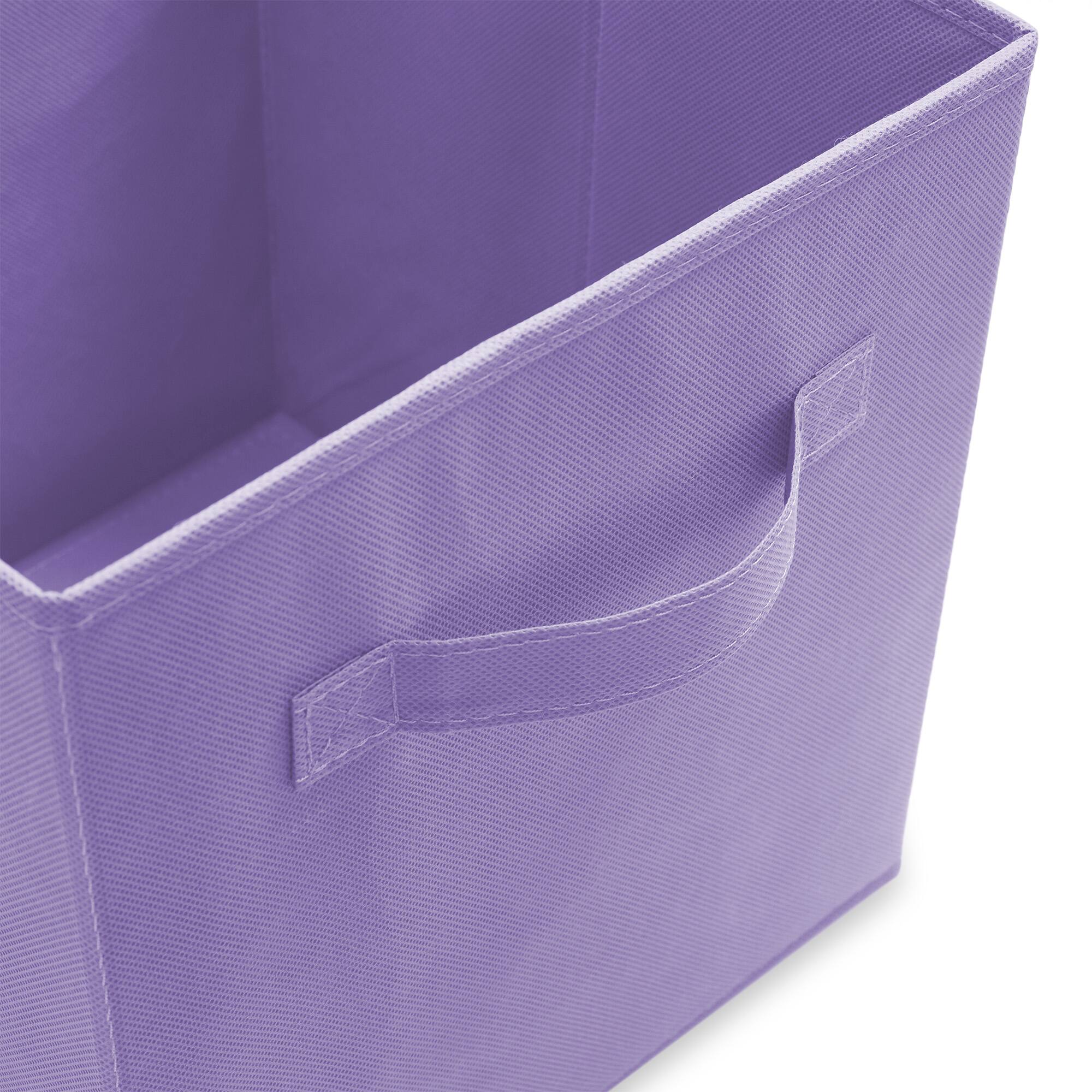 Alt View 2. Casafield - (Set of 12) Collapsible Fabric Cubes - Storage Bins - Lavender.