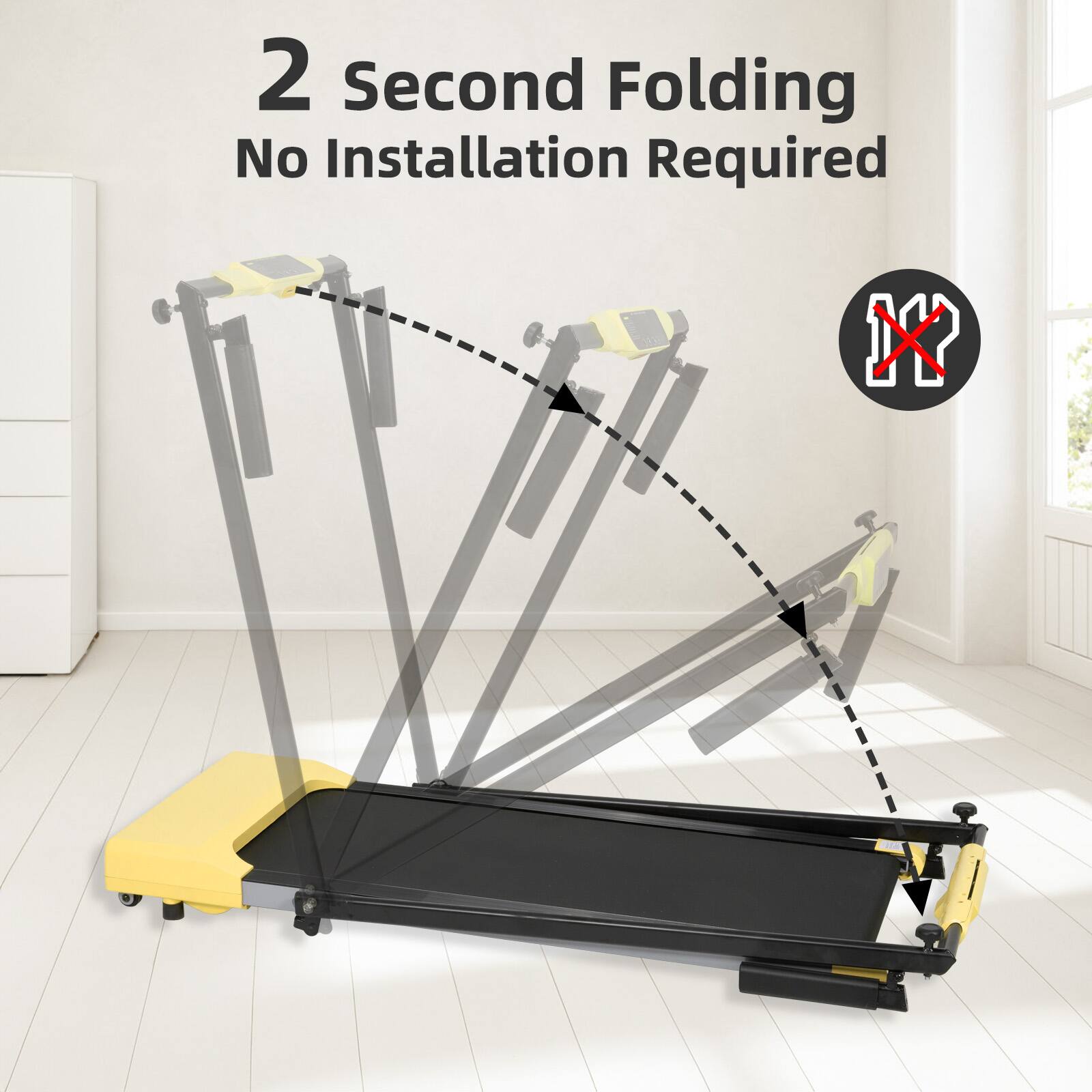 2 Second Folding  
No Installation Required