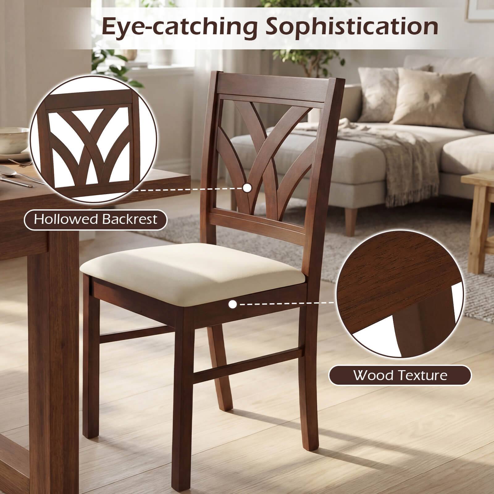 Eye-catching Sophistication

Hollowed Backrest

Wood Texture
