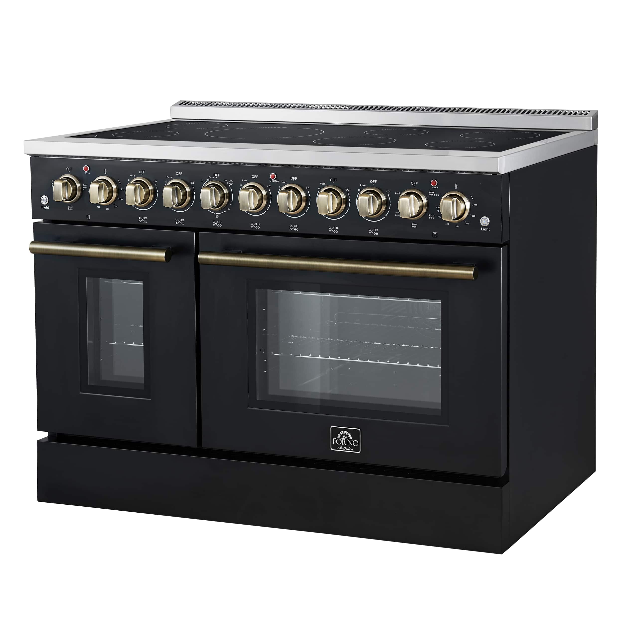 Forno Appliances - Paolo 6.7 Cu. Ft. Freestanding Electric True Convection Range - Black