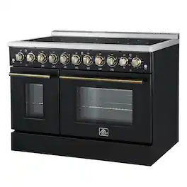 Forno Appliances - Paolo 6.7 Cu. Ft. Freestanding Electric True Convection Range - Black