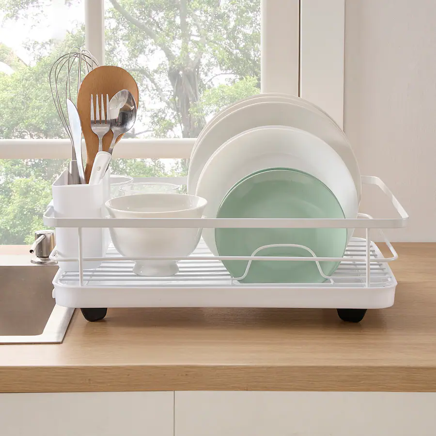 Sweet Home Collection 3 Piece Multi Functional Dish Drying Rack with ...
