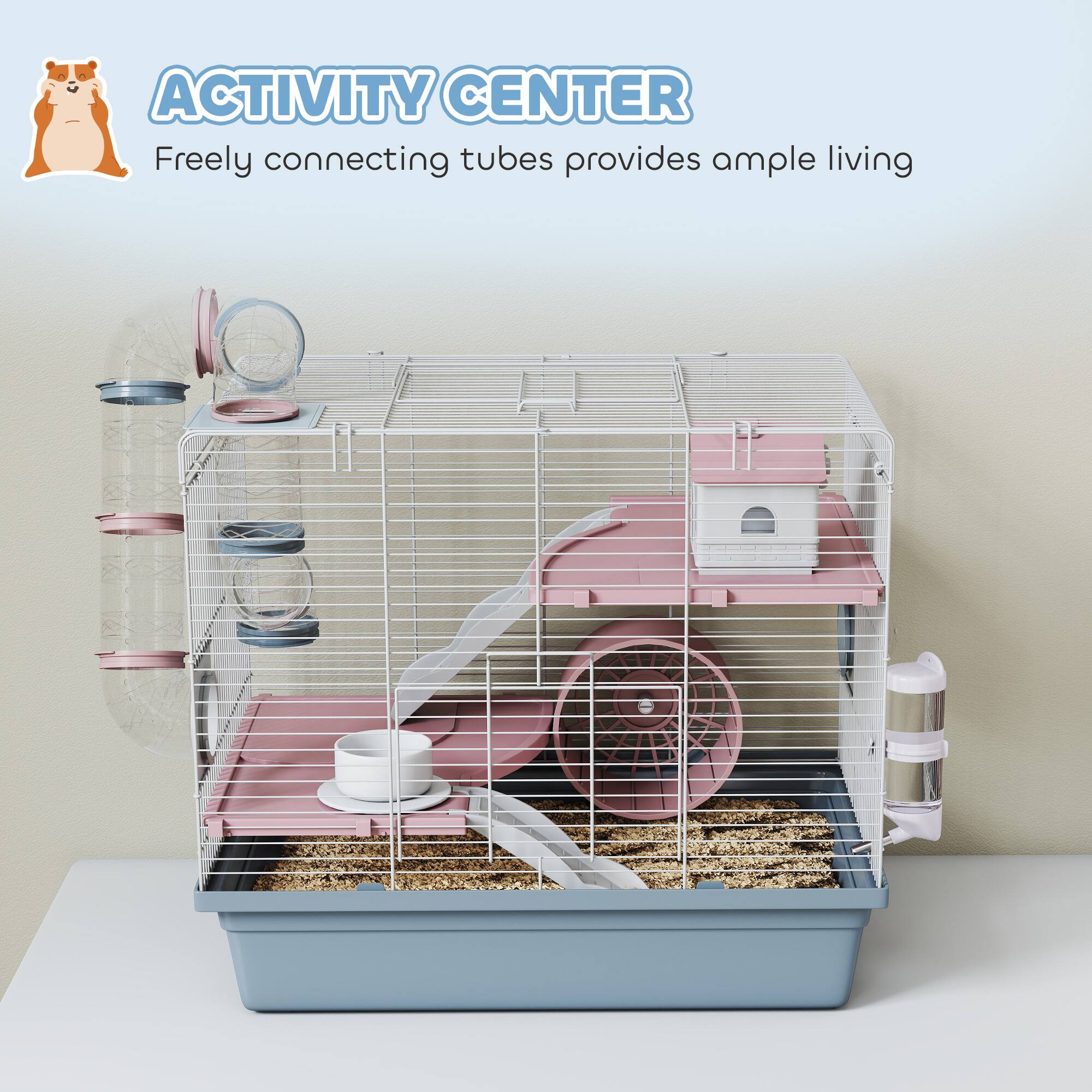 ACTIVITY CENTER  
Freely connecting tubes provide ample living space.