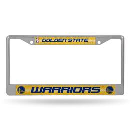 Rico Industries - Golden State Warriors Standard Size Chrome License Plate Frame - It Sparkles - Multi