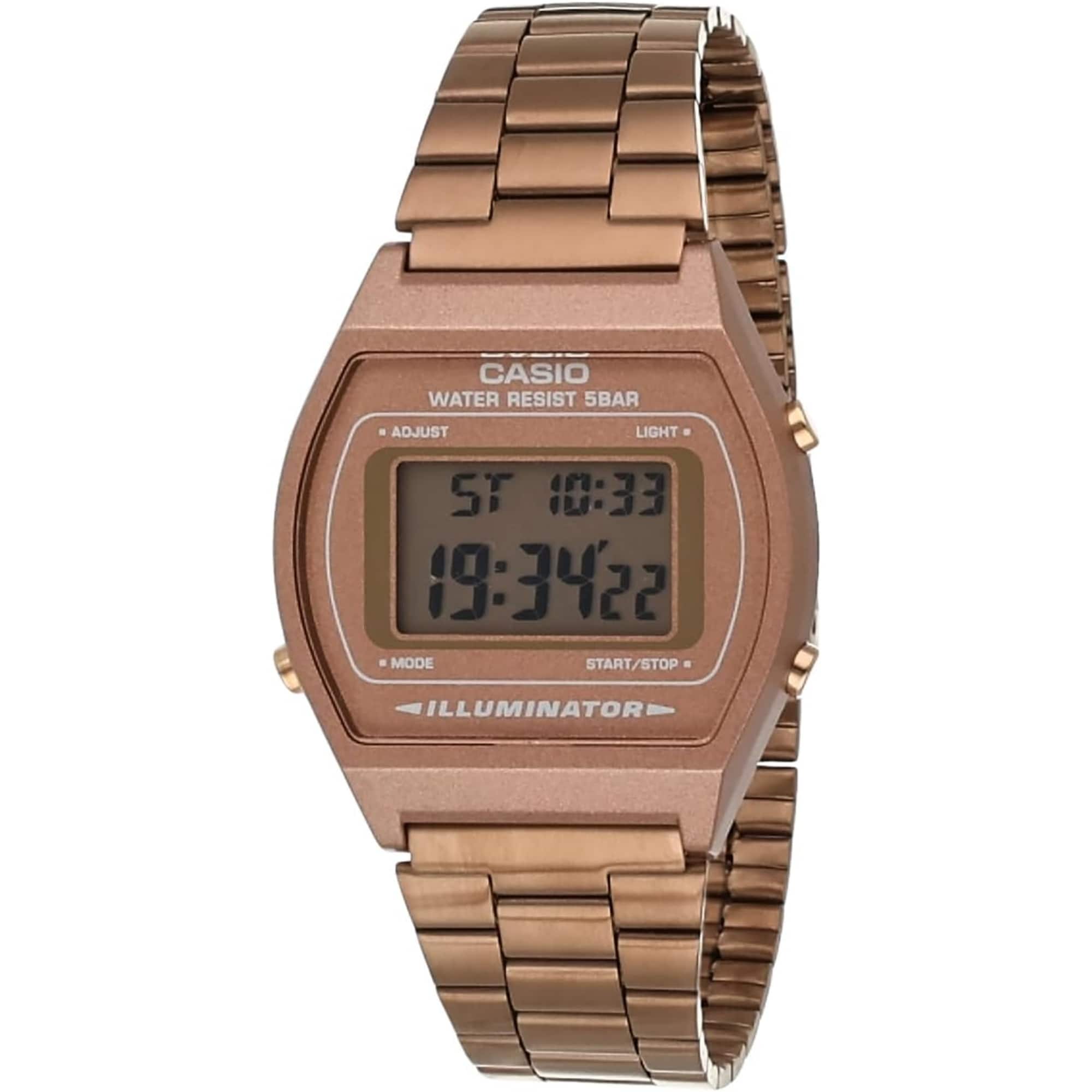Casio - Unisex Digital Watch with Rose Dial - B640WC-5ADF - Gold