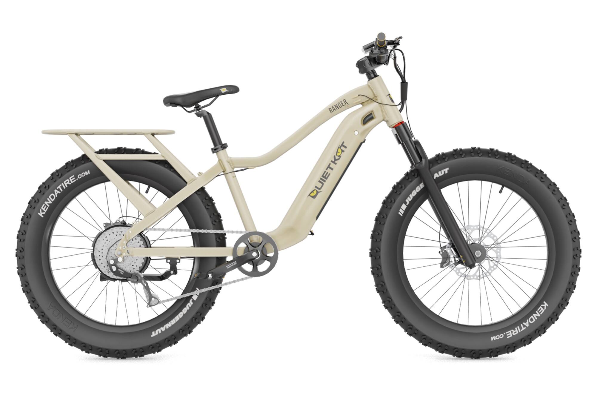 Front. QuietKat - Ranger eBike w/48 Mile Range & Max Speed 20 mph - Sandstone.