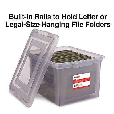 Built-in Rails to Hold Letter or Legal-Size Hanging File Folders

Staples
