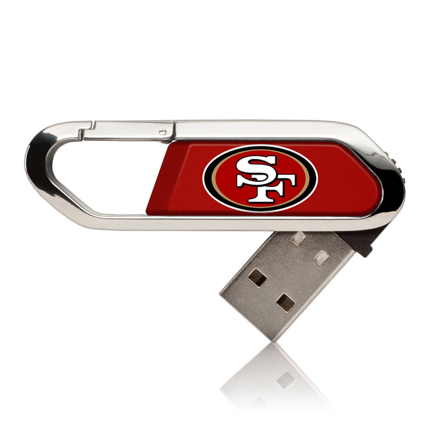 Front. Keyscaper - San Francisco 49ers Solid Clip USB Flash Drive-16 GB USB-C - Multicolor.