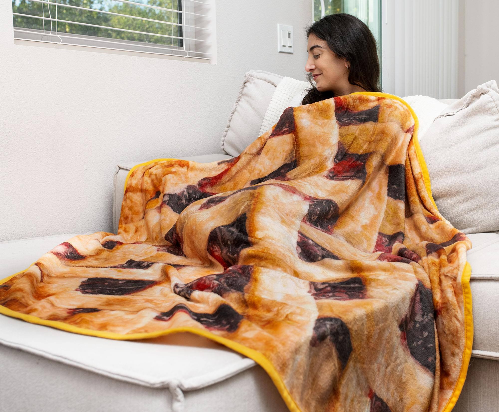 Alt View 3. Toynk - Cherry Pie Round Fleece Throw Blanket | 60 Inches - Red.