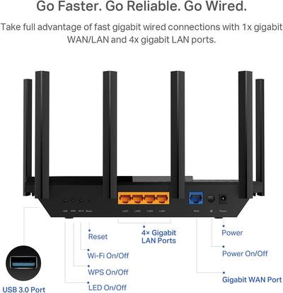 TP Link AX5400 Wi Fi 6 Router Archer AX73 Dual Band Gigabit TP Link AX5400 Wi Fi 6 Router Archer AX73 Dual Band Gigabit