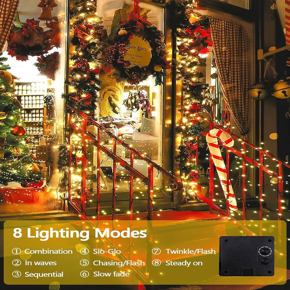 8 Lighting Modes

1. Combination
2. In waves
3. Sequential
4. Slo-Glo
5. Chasing/Flash
6. Slow fade
7. Twinkle/Flash
8. Steady on