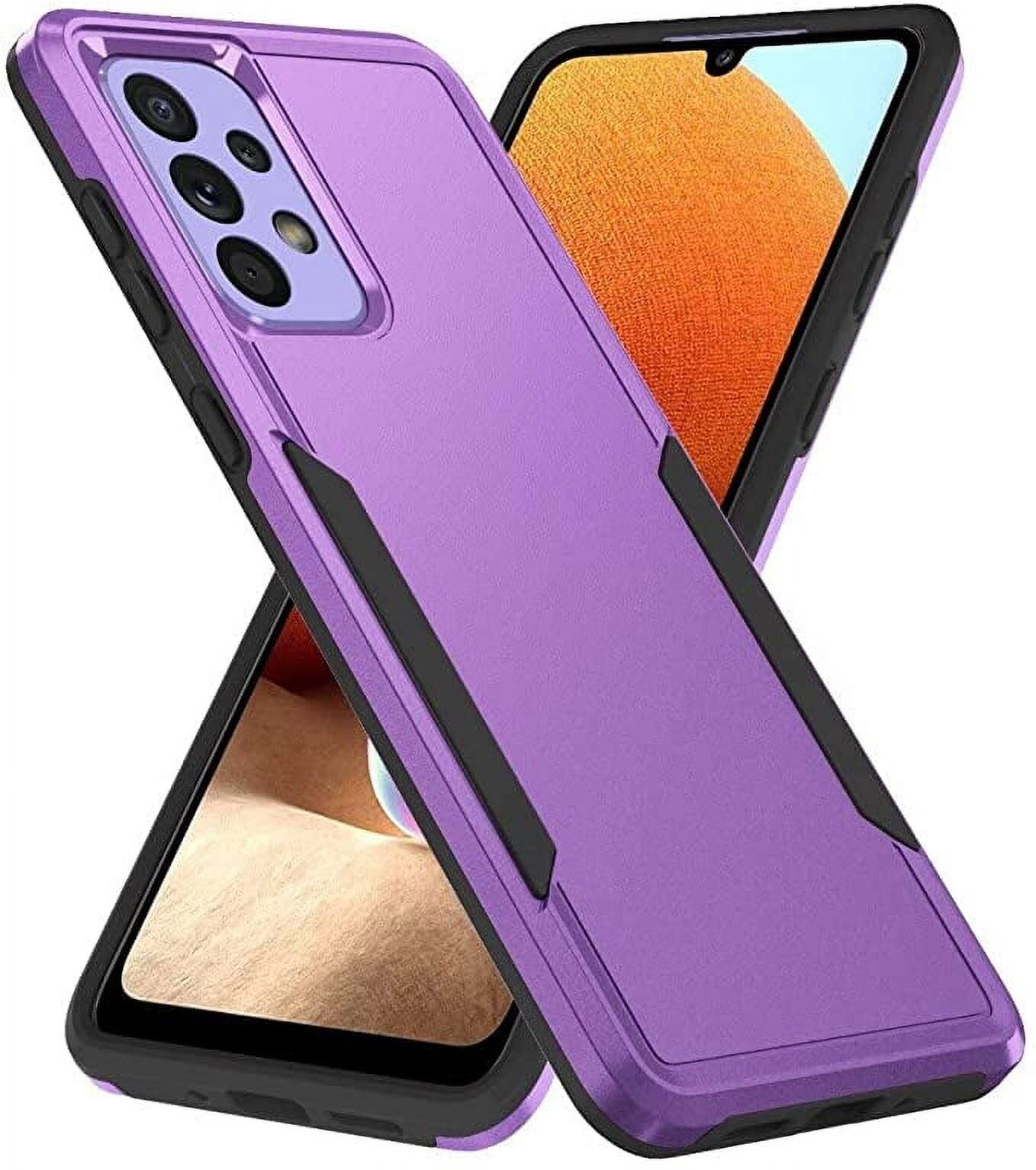 Front. Entronix - Entronix Dual-Layer Protective Case for Samsung Galaxy A03s - Soft-Touch and Sleek Design - Purple.