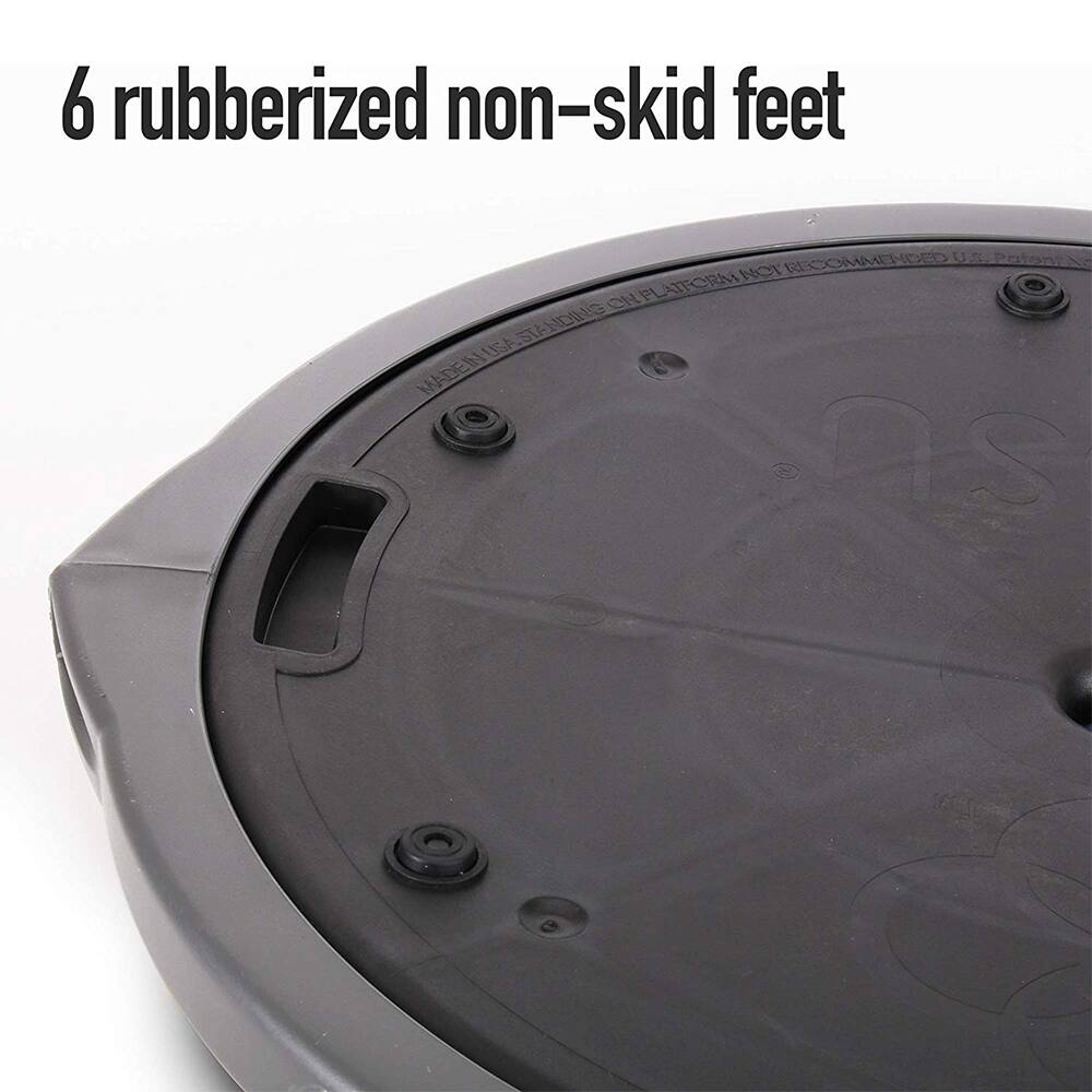 6 rubberized non-skid feet

MADE IN USA

WARNING: STANDING ON PLATFORM NOT RECOMMENDED U.S. Patent No.